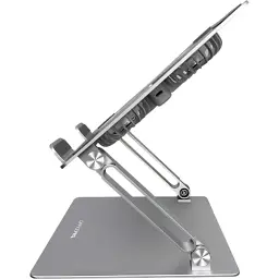 Підставка для ноутбука до 15.6" OfficePro LS121G, Gray, USB, вентилятор (2 x 80 мм), алюміній/пластик, регулювання куту нахилу та висоти - мініатюра 2