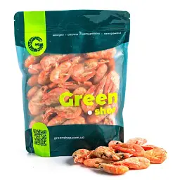 Варено-мороженые креветки Green Shop в панцире 90/120 500 г