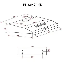 Витяжка пласка Perfelli PL 6042 I LED - мініатюра 10