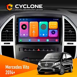 Штатна магнітола Mercedes-Benz Vito (W447) 2014+ Cyclone C10-001 2x32 CPL Cyclone (НФ-00004372)