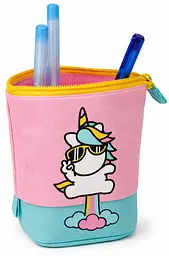 Пенал-органайзер Pop-up Pencil Case Stephen Joseph 17(10)x12x6 см поліестер рожевий з салатовим - мініатюра 2