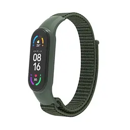 Ремінець Nylon Mi Band 3/4/5/6/7 Dark Green ( 03 )