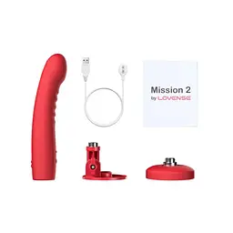 Вібратор Lovense Mission 2 27.2 см червоний - мініатюра 4