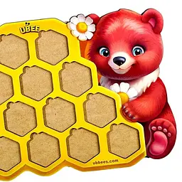 Дитячий пазл сортер "Меморі стільники" Ubumblebees (ПСД277) PSD277 - мініатюра 5