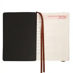 Щоденник-діловий записник А5 Leo Planner Trend 2026 м'який чорний 368 сторінок (252693) - мініатюра 6