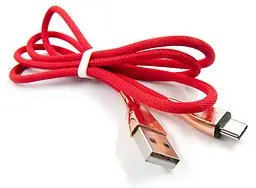 Кабель Dengos NTK-TC-SET Round Braided Type-C 1m Red