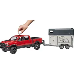 Ігровий набір Bruder Автомобіль RAM 2500 з причепом-трейлером та конем 1:16 (02501) - мініатюра 4