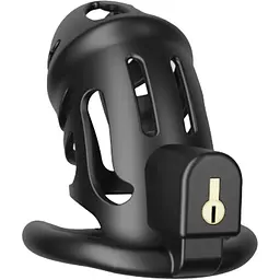 Клітка для пеніса Lockink Sevanda Plastic Penis Chastity Cage - Black - мініатюра 2