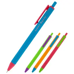 Ручка масляна Axent Reporter Color автоматична 28 шт. синя (AB1069-02-A)