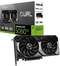 Відеокарта ASUS RTX 5060 Ti 8GB Dual OC Edition (DUAL-RTX5060TI-O8G) (GDDR7, 128 bit, PCI-E v5.0 x8) - мініатюра 8