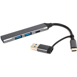 Концентратор Dynamode USB Type-C + USB-A to 1хUSB-C 3.0 1хUSB-A 3.0 2xUSB-A 2.0 dark grey (DM-UH-314AC) - мініатюра 3