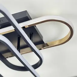 Світильник LED smart DIOR+пульт 90W 3000-5000K IP20 квадрат чорний + золото Violux ( 220915 ) - мініатюра 4
