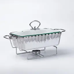 Марміт настільний прямокутний Yiwu HP1019 термостійкий скляний посуд з підігрівом 35см - мініатюра 3