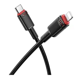Кабель синхронізації Borofone BX110 Premium PD27W Type-C to Lightning 1м Black (37237_3611050) - мініатюра 2
