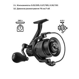 Котушка Brain Scout SE-B 5000S 8+1BB Black - мініатюра 9