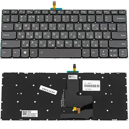 Клавіатура для ноутбука LENOVO (IdeaPad 320-14 series) rus, onyx black, без фрейма, підсвічування клавіш(оригінал) - мініатюра 2