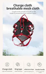 Шлея для собак Derby Pet harness FH107, L Чорний - мініатюра 7
