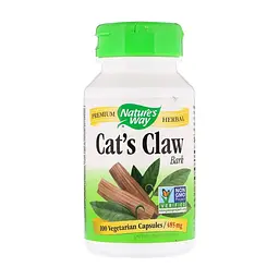 Трави Nature's Way Котячий кіготь, Cat's Claw Bark, 485 мг, 100 капсул (NWY-11450)
