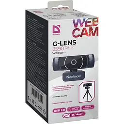 Веб-камера Defender G-lens 2590 QHD 2K 1440p, 3.7МП чорна - мініатюра 9