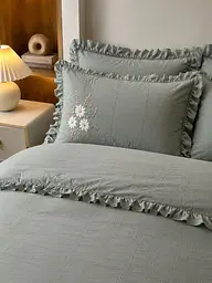 Комплект постільної білизни євро з покривалом 240х260 см Modern Stone Gray варена бавовна TC303376307 - мініатюра 2