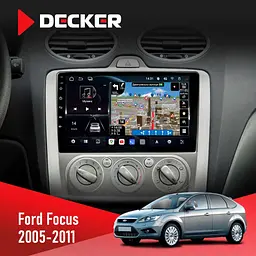 Штатна магнітола Ford Focus 2 2005-2011 Black Decker D9-011 4x64, DSP, 4G, 360 Decker (НФ-00008732)