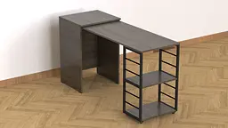 Стіл-тумба трансформер Смарт 2/1 Ferrum-decor 750x1450x500 Чорний метал ДСП Дуб Сонома Трюфель 16 мм (FRD-105099) - мініатюра 10