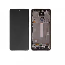 Дисплей (LCD) Samsung A525F Galaxy A52/A526 5G OLED із сенсором чорний + рамка