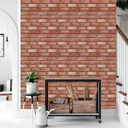 Декоративна ПВХ панель коричнево-рожева цегла Sticker Wall SW-00001426 960х480х4мм - мініатюра 5