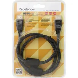 Кабель мультимедійний HDMI M to HDMI M 1.0m Defender (87340) - мініатюра 3