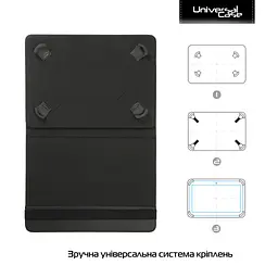 Чохол до планшета Armorstandart Silicone Hooks 12 Universal Tablet Black (ARM91206) - мініатюра 2