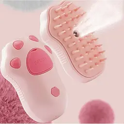 Електрична щітка 3в1 для вичісування шерсті у тварин Pet Spa Рожева