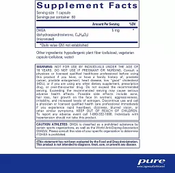 ДГЕА Pure Encapsulations DHEA 5 мг 60 капсул - мініатюра 2