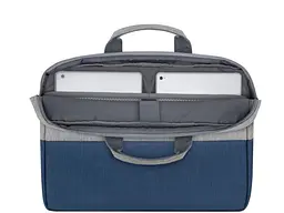 Сумка для ноутбука RIVACASE 7532 15.6 Grey/Dark blue (7532 (Grey/Dark blue)) - мініатюра 4