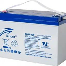 Акумулятор Ritar GEL DG12-100, Gray Case, (12V 100.0Ah) - мініатюра 2