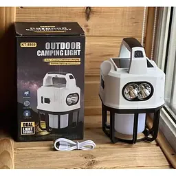 Ліхтар LED GH GH-22025 кемпінговий з power bank на сонячних батареях - мініатюра 2