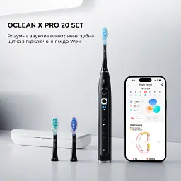 Розумна зубна електрощітка Oclean X Pro 20 Set Electric Toothbrush Black (6970810556964) - мініатюра 4