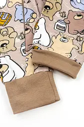 Дитячий комбінезон з начосом на блискавці з ведмедиками - мініатюра 5
