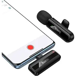 Мікрофонна радіосистема Hoco L20 USB-C Black (6942007655491) [158602] - мініатюра 6