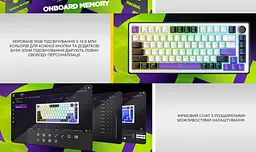 Механічна ігрова клавіатура HATOR HK-75-WV Hellyberry Switch USB White-Violet - мініатюра 11