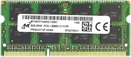 Оперативна пам'ять Micron 8GB SODIMM DDR3 1600MHz (MT16KTF1G64HZ-1G6N1)