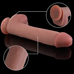 Фалоімітатор - Erospace Natural Play Silicone Dildo D3, 24 см - мініатюра 8