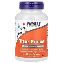 Для мозкової активності, нервової системи і сну True Focus 90 капсул NOW vit0006050
