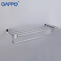 Полиця з тримачем для рушників Gappo G1824, 580 мм, Хром - мініатюра 4