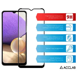 Скло захисне ACCLAB Full Glue Samsung A32 5G Black (1283126549281) - мініатюра 3