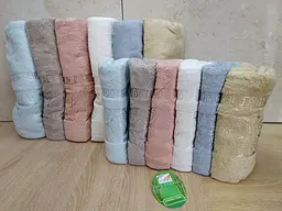 Набір турецьких махрових рушників Cestepe 50х90 6 штук + 70х140 6 штук Bamboo Royal - мініатюра 3
