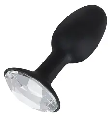Анальна пробка з кристалом You2Toys Diamond S, 8,5 см (чорний)