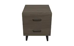 Тумба Віва 2 на конусних ніжках Ferrum-decor 41x35x40 Чорний метал ДСП Дуб Сонома Трюфель 16 мм (FRD-106813) - мініатюра 2