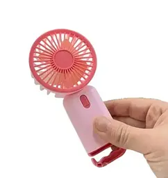 Портативний міні-вентилятор Multi Fan RL-07 акумуляторний USB рожевий - мініатюра 4