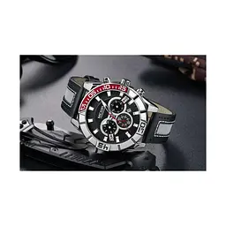 Чоловічий годинник Megir Red Black MG2066 - мініатюра 7