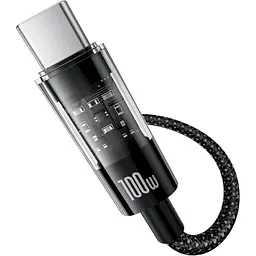 Кабель Baseus Gem USB-A to USB-C 100w 1m Black (P10373002111-00) [155565] - мініатюра 2